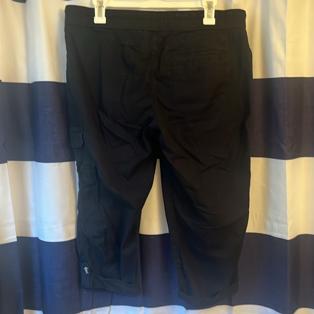 Sonoma Cotton Blend Black Pull On Capris - Picture 5 of 6